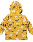 Dinosaur Colour Change Raincoat Mustard