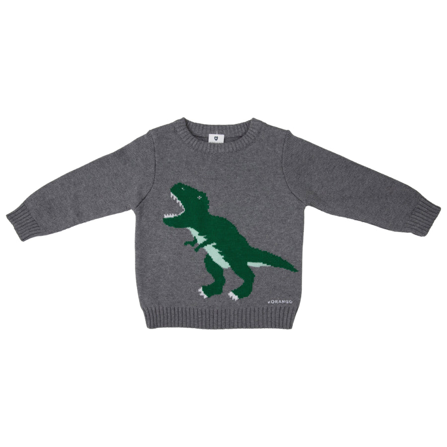 Dinosaur Sweater Charcoal