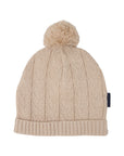 Herringbone Design Knit Beanie Ivory