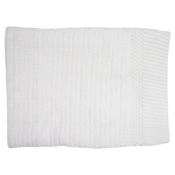 Textured Knit Blanket White