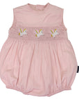 Unicorn Smocked Sunsuit Dusty Pink