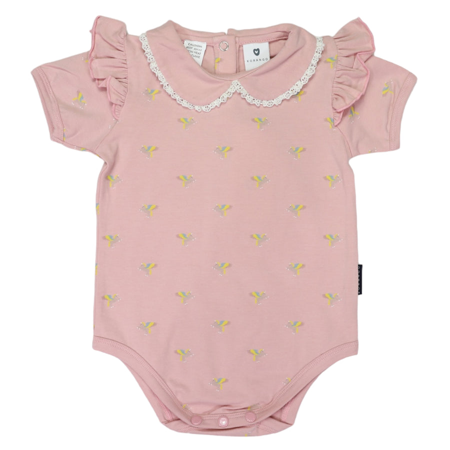 Unicorn Frill Bodysuit Dusty Pink