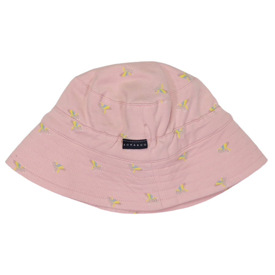 Unicorn Cotton Sun Hat Dusty Pink