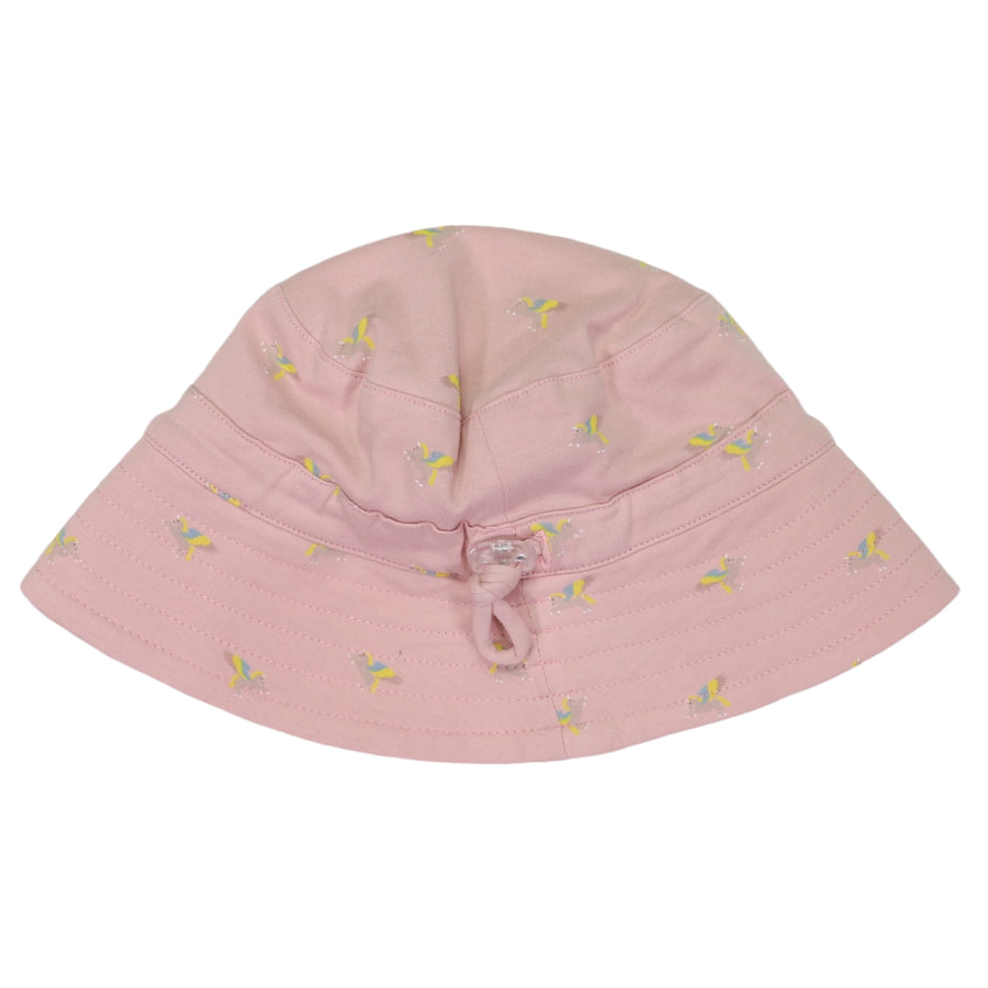 Unicorn Cotton Sun Hat Dusty Pink