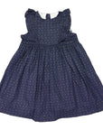 Gold Spot Frill Dress Navy