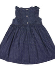 Gold Spot Frill Dress Navy