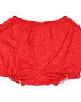 Gold Spot Frill Shorts Red