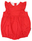 Gold Spot Frill Sunsuit Red