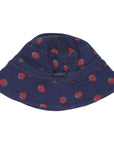 Strawberry Print Sun Hat Navy