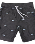 Kombi Van Embroidered Shorts Charcoal