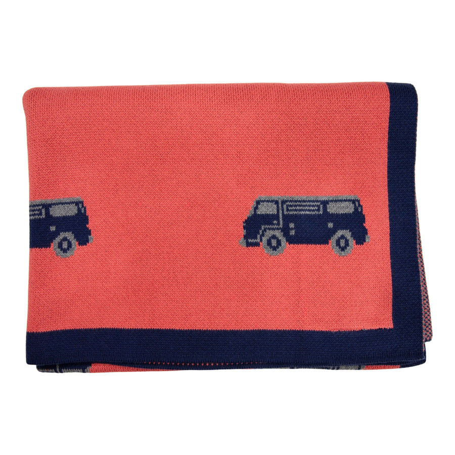 Kombi Van Knit Blanket Red