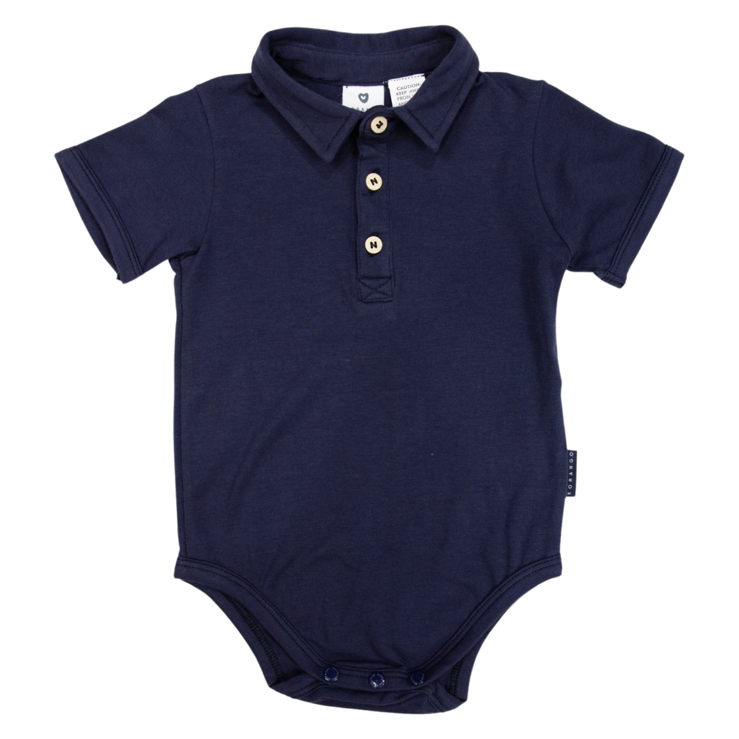 Button Down Collared Bodysuit Navy