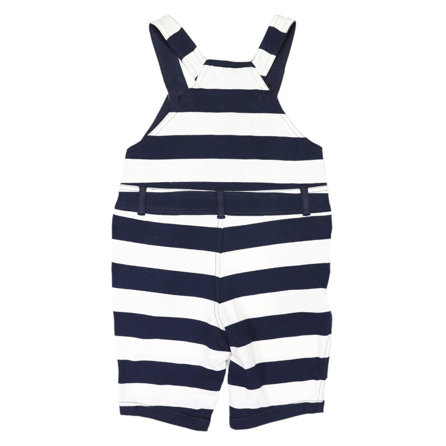 Striped Cotton Overall Navy Stripe