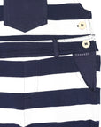 Striped Cotton Overall Navy Stripe