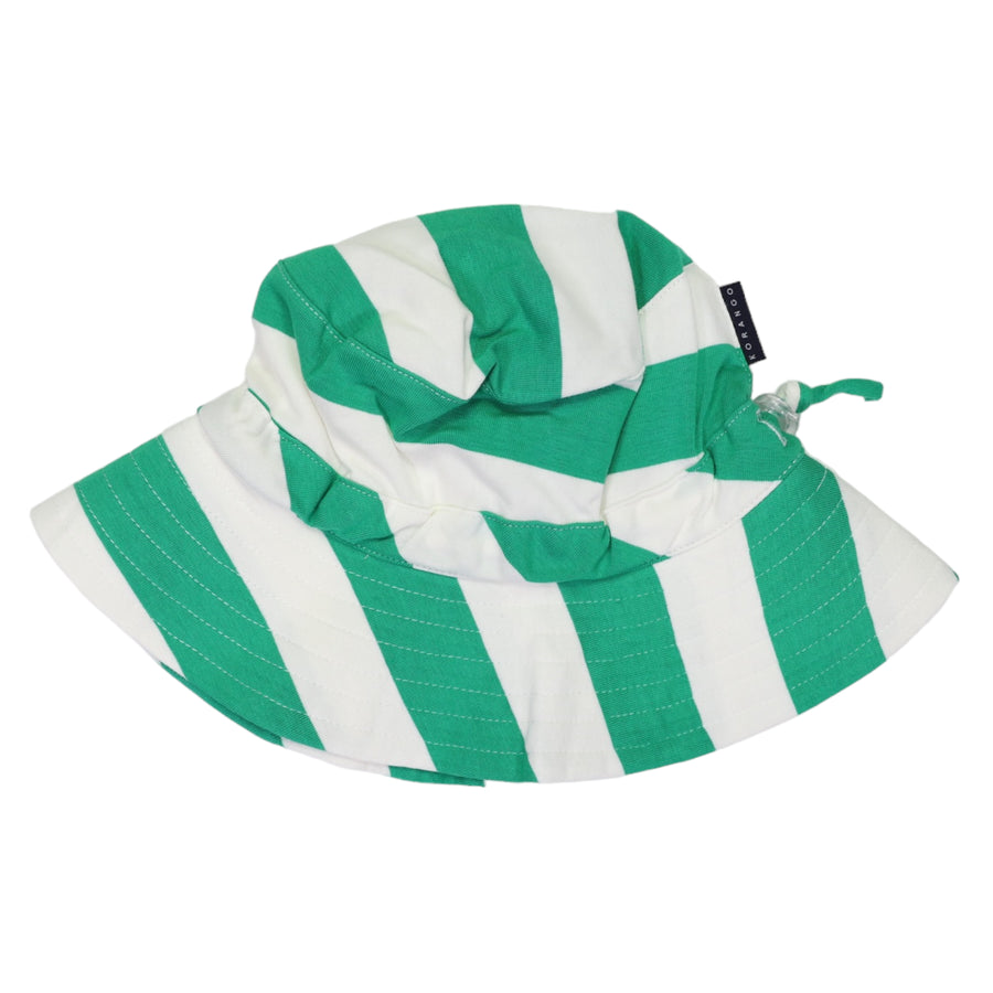 Striped Cotton Sun Hat Green Stripe