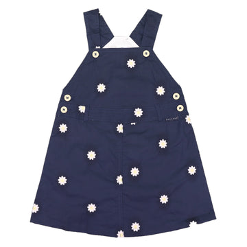 Flower Embroidered Pinafore Navy