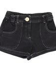 Stretch Denim Short Charcoal