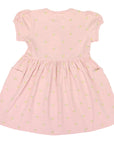 Unicorn Cotton Frill Dress Dusty Pink