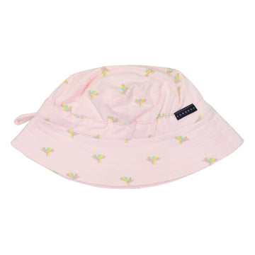 Unicorn Print Cotton Sun Hat Light Pink