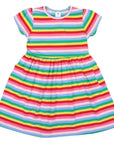 Rainbow Stripe Cotton Dress