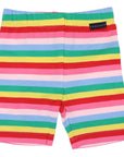 Rainbow Striped Bike Short