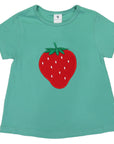 Strawberry Applique Swing Top Green