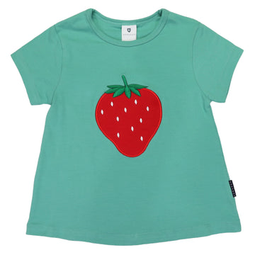 Strawberry Applique Swing Top Green