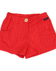 Gold Spot Cotton Poplin Short Red