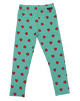 Strawberry Print Legging Green