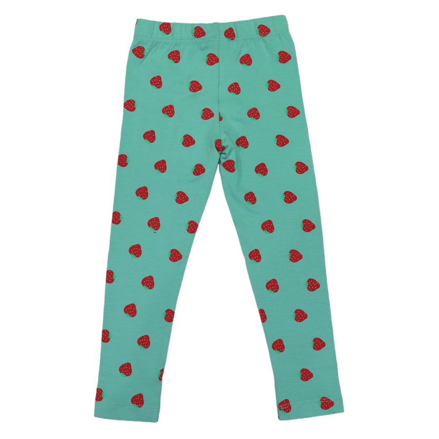 Strawberry Print Legging Green