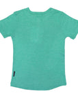 Short Sleeve Cotton Modal Henley Tee Green