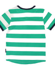 Striped Henley Tee Green Stripe