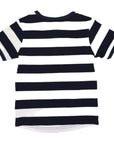 Striped Henley Tee Navy Stripe