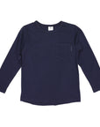 Cotton Pocket Long Sleeve Tee Navy