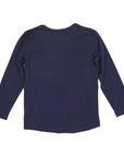 Cotton Pocket Long Sleeve Tee Navy