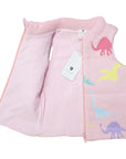 Dinosaur Padded Knit Vest Pink