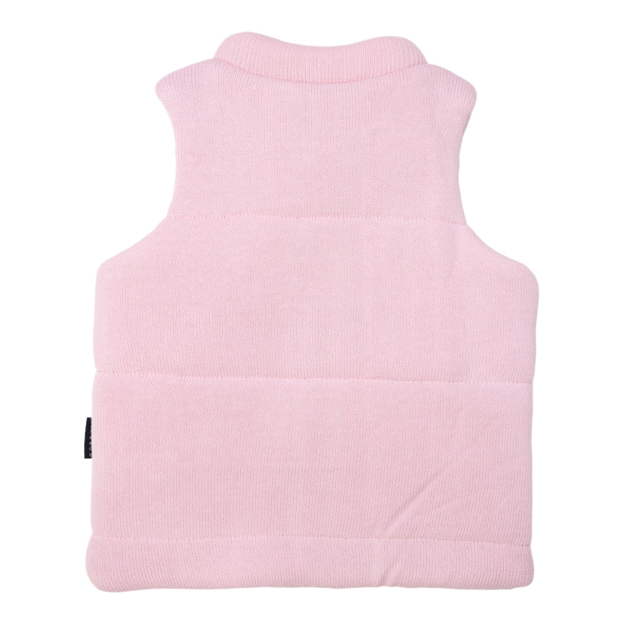 Dinosaur Padded Knit Vest Pink