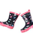 Dinosaur Gumboot Hot Pink