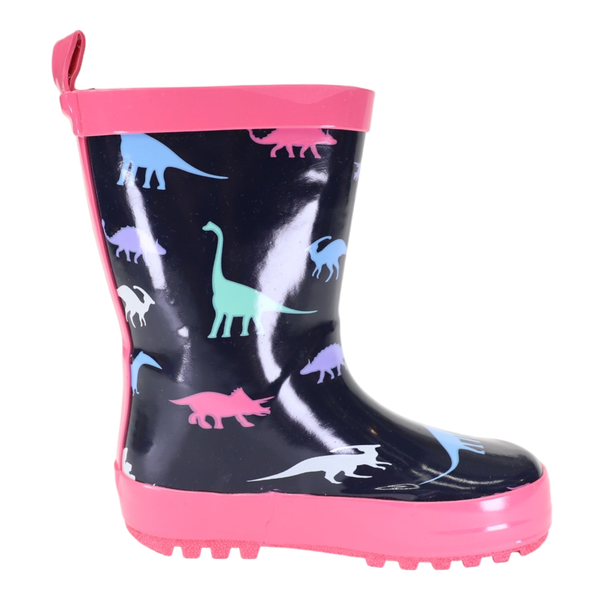 Dinosaur Gumboot Hot Pink