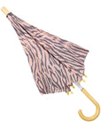 Tiger Striped Pattern Umbrella Dusty Pink