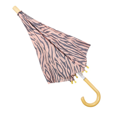 Tiger Striped Pattern Umbrella Dusty Pink