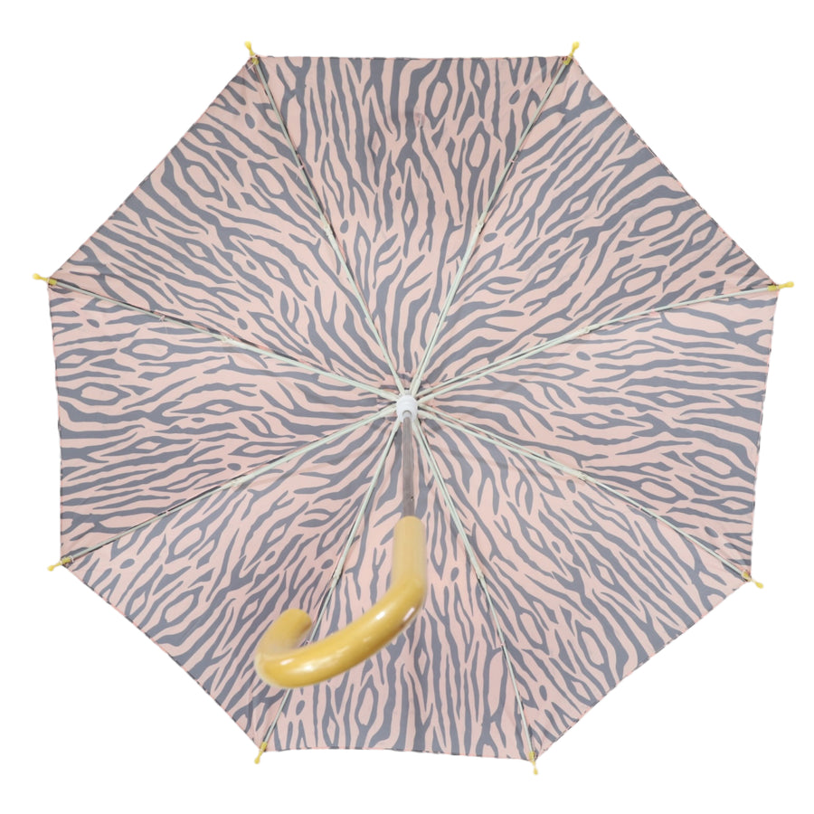 Tiger Striped Pattern Umbrella Dusty Pink