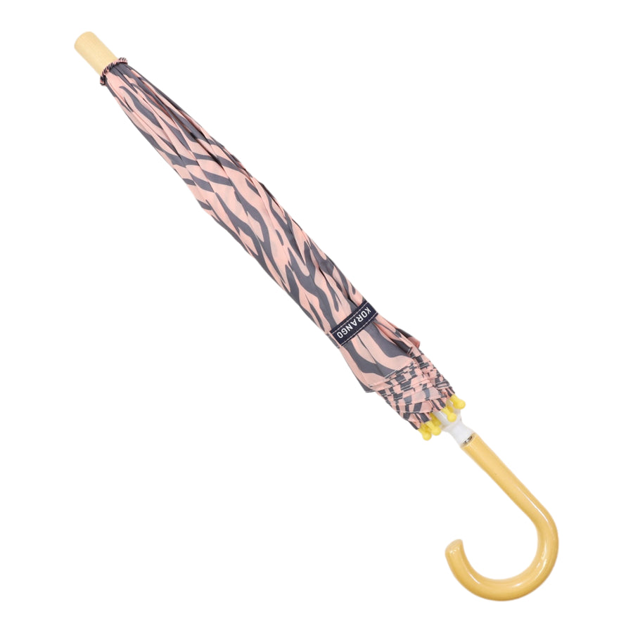 Tiger Striped Pattern Umbrella Dusty Pink