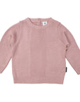 Textured Knit Sweater Dusty Pink