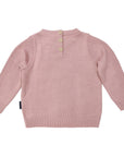 Textured Knit Sweater Dusty Pink