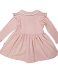 Collared Frill Dress Dusty Pink