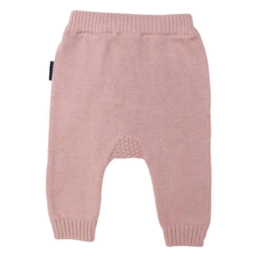 Subtle Textured Knit Legging Dusty Pink