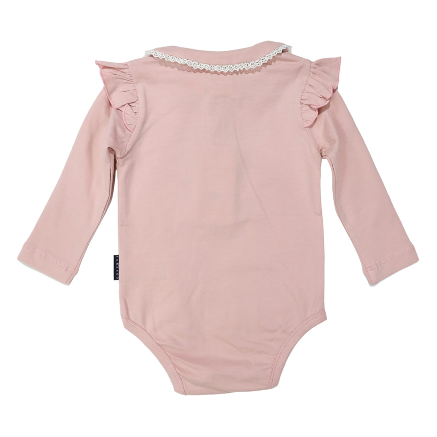 Collared Bodysuit Dusty Pink