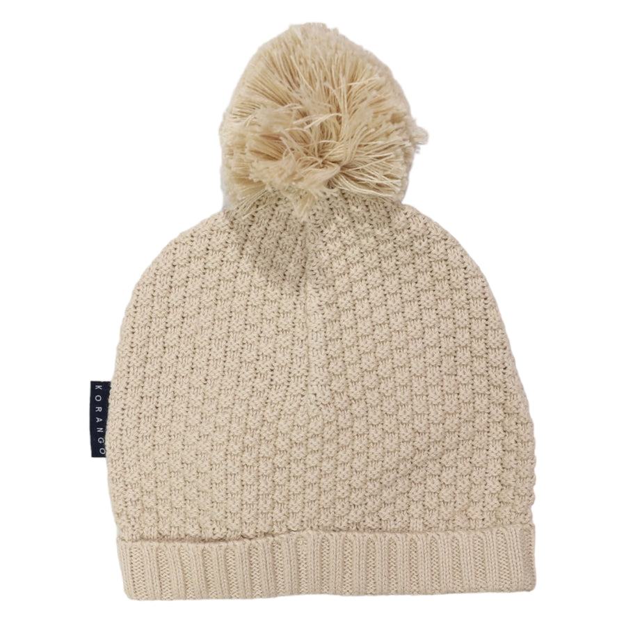 Textured Knit Beanie Tapioca