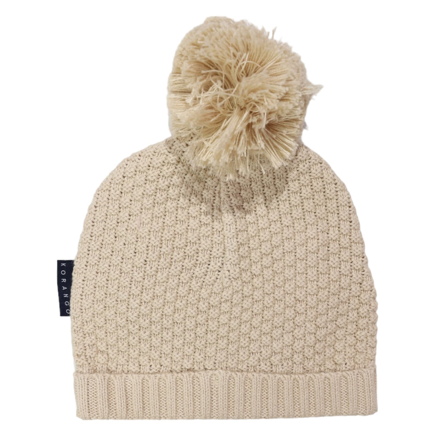 Textured Knit Beanie Tapioca